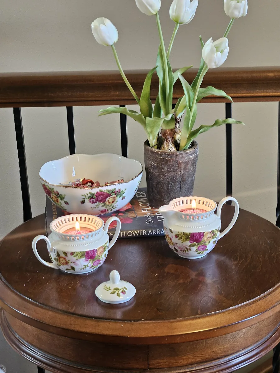 China creamer with Candle Gems